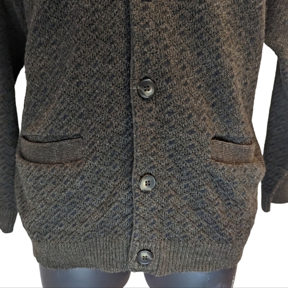 Vintage brown grampa cardigan large - Picture 3 of 6